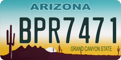 AZ license plate BPR7471