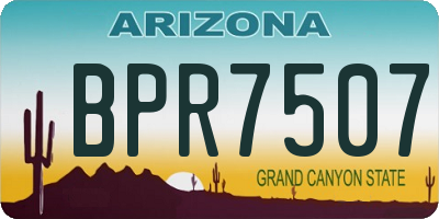 AZ license plate BPR7507