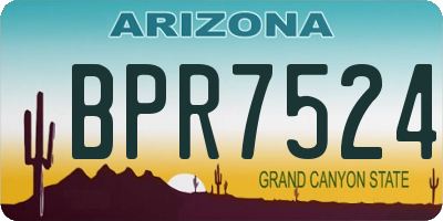 AZ license plate BPR7524