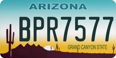 AZ license plate BPR7577