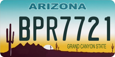 AZ license plate BPR7721