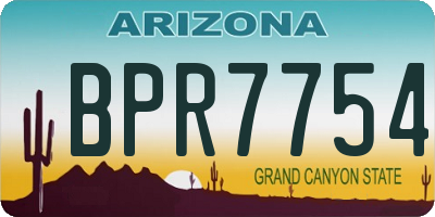 AZ license plate BPR7754