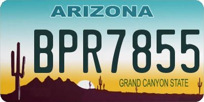AZ license plate BPR7855