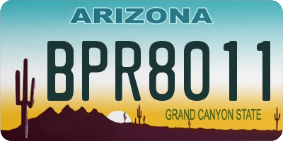 AZ license plate BPR8011