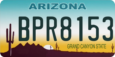AZ license plate BPR8153
