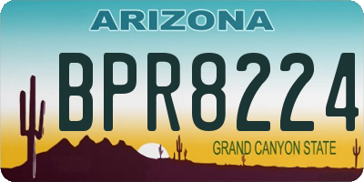 AZ license plate BPR8224
