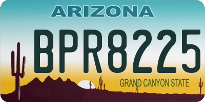 AZ license plate BPR8225