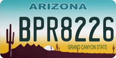 AZ license plate BPR8226