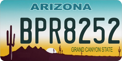 AZ license plate BPR8252