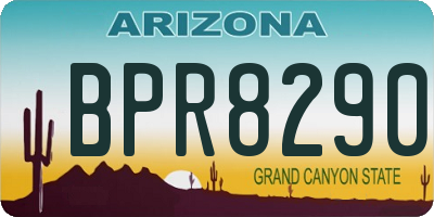 AZ license plate BPR8290