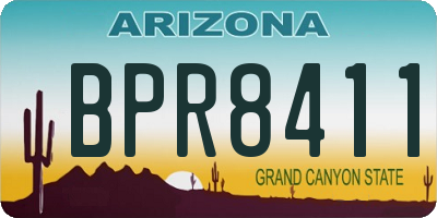 AZ license plate BPR8411