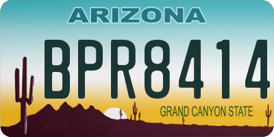 AZ license plate BPR8414