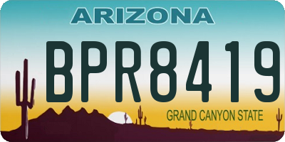 AZ license plate BPR8419