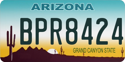 AZ license plate BPR8424
