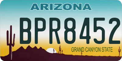 AZ license plate BPR8452