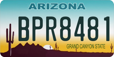 AZ license plate BPR8481