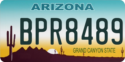 AZ license plate BPR8489