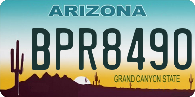 AZ license plate BPR8490