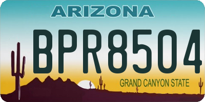 AZ license plate BPR8504