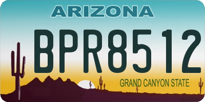 AZ license plate BPR8512
