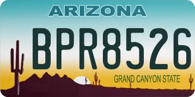 AZ license plate BPR8526
