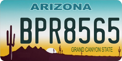 AZ license plate BPR8565