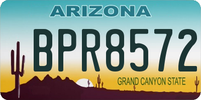 AZ license plate BPR8572