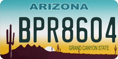 AZ license plate BPR8604
