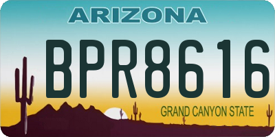 AZ license plate BPR8616