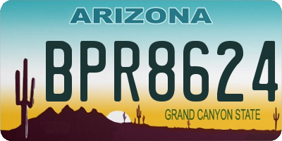 AZ license plate BPR8624