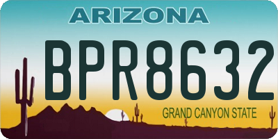 AZ license plate BPR8632