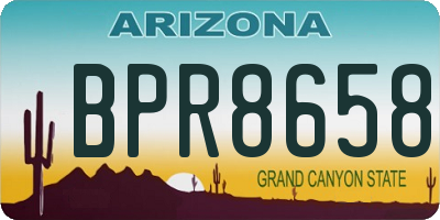 AZ license plate BPR8658