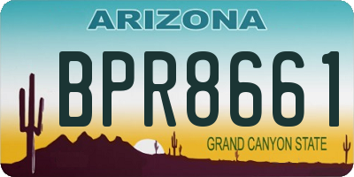 AZ license plate BPR8661