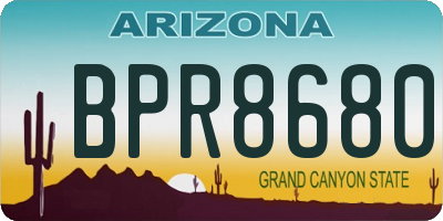 AZ license plate BPR8680
