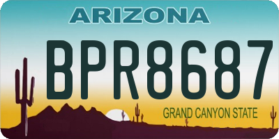 AZ license plate BPR8687
