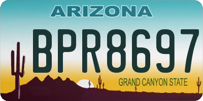 AZ license plate BPR8697