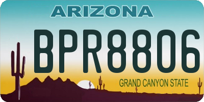AZ license plate BPR8806
