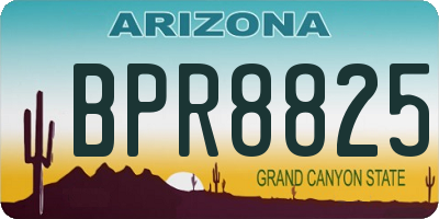 AZ license plate BPR8825
