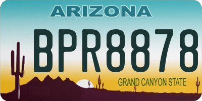 AZ license plate BPR8878