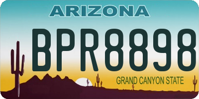 AZ license plate BPR8898