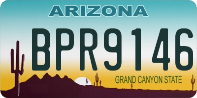 AZ license plate BPR9146