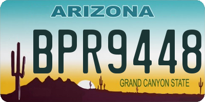 AZ license plate BPR9448