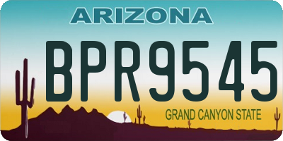 AZ license plate BPR9545