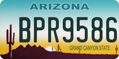 AZ license plate BPR9586