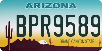AZ license plate BPR9589