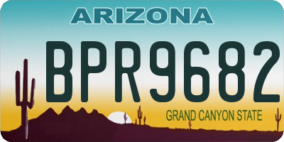AZ license plate BPR9682