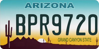 AZ license plate BPR9720