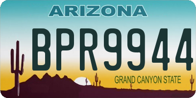 AZ license plate BPR9944