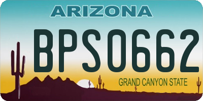 AZ license plate BPS0662