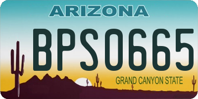 AZ license plate BPS0665